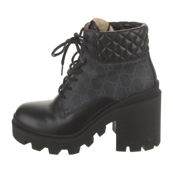 Gucci Black Lace Up combat Boots - Picture 1 of 5